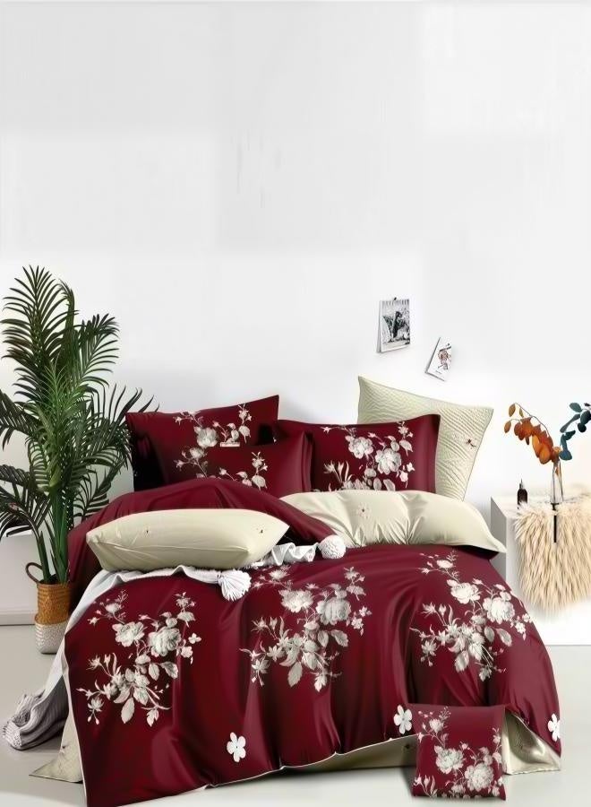 Luxury 6-Piece Duvet Cover Set – King/Queen/Single Sizes – Includes Comforter Cover, Fitted Sheet & 4 Pillowcases – Elegant & Comfortable Bedding